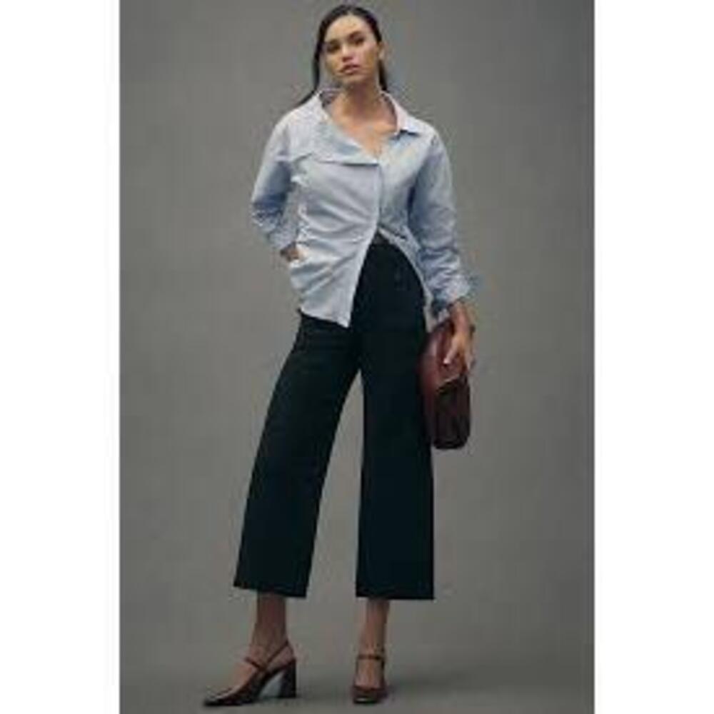 The Colette Cropped Wide-Leg Pants by Maeve: Knit Edition 33 NWT